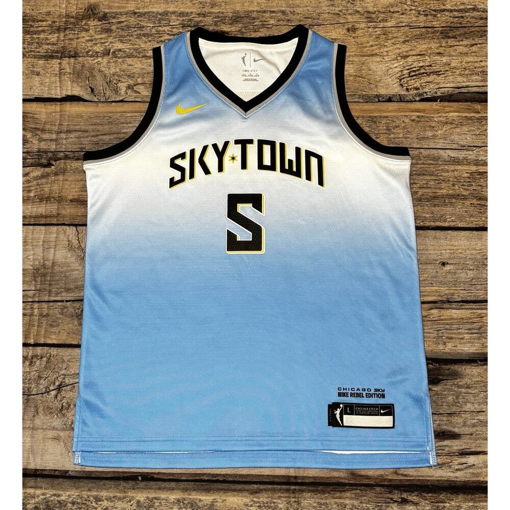 Nike Angel Reese #5 WNBA Chicago Sky Rebel Edition Blue Jersey Youth Size Large